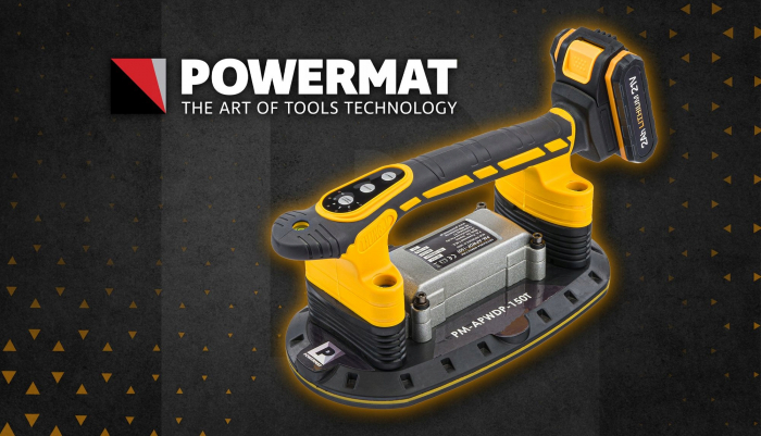 Ventuza vibranta pentru nivelarea placilor mari 70-150kg + 2 baterii acumulator [2]
