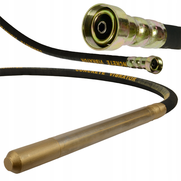 Vibrator de Beton Profesional BLACK 800W, Include Lance (Poker) de 2 Metri, Diametru Cap 35mm, Corp Transmisie din Aluminiu, Ax Intarit, [5]