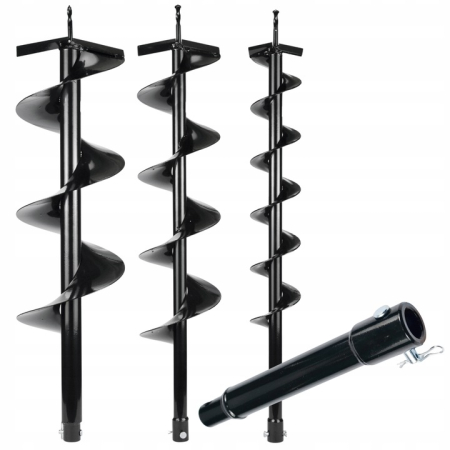 Motoburghiu benzina foreza pentru gauri pamant motor 2 timpi, | 63cc | 5.8CP | set complet: 3 Burghie + extensie [1]