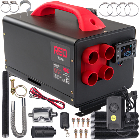 Unitate incalzire, aeroterma industriala pentru parcare, 12V 230V 8KW cu telecomanda si monitor de control [3]