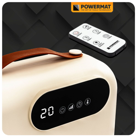 Aeroterma Powermat PM-TWE-2000D-LCD – 2000W, Termostat Reglabil, LCD, Telecomanda, Vertical/Orizontal [8]