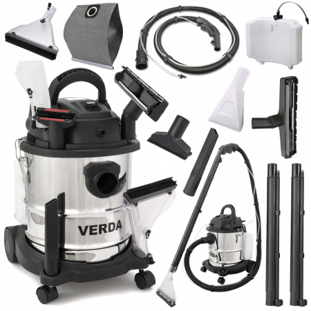 Aspirator profesional 1600 W cu functie de spalare tapiterie/mocheta /covoare 20 litri, cu filtru de spuma SN198 [1]