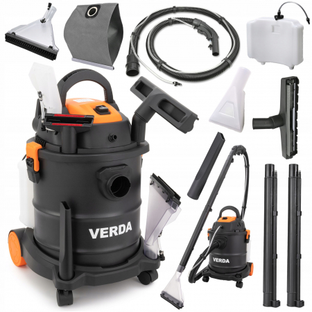 Aspirator umed uscat profesional de spalat tapiterii mochete si covoare 1600 W  SN197