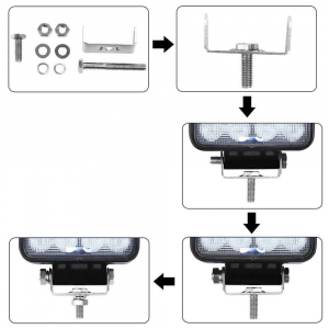 Proiector LED patrat 48W include brat de prindere, [3]