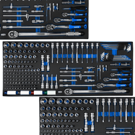 Banc de lucru cu sertare profesional BLACK, 360 piese, 12 sertare, blat lemn si incuietoare centrala    BK10503 [13]