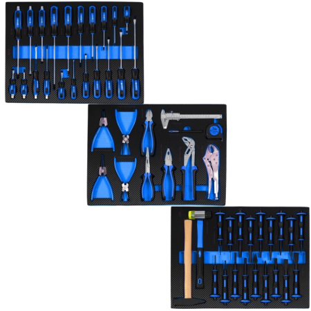 Banc de lucru cu sertare profesional BLACK, 360 piese, 12 sertare, blat lemn si incuietoare centrala    BK10503 [3]