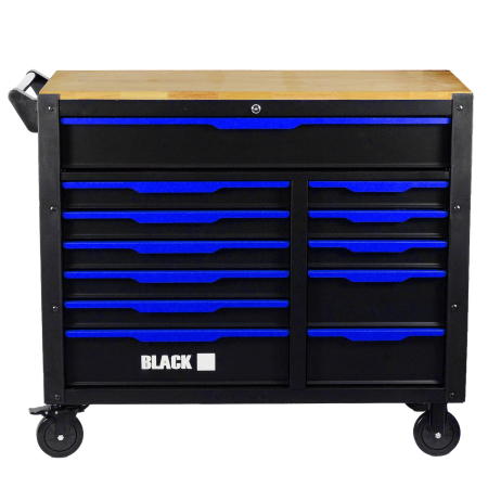 Banc de lucru cu sertare profesional BLACK, 360 piese, 12 sertare, blat lemn si incuietoare centrala    BK10503 [10]