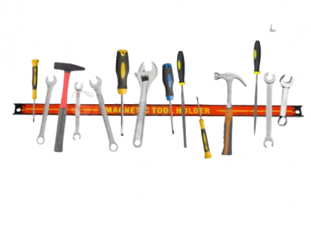 Set de 6x suporturi pentru scule cu bandă magnetică 60cm, suport pentru bară de scule magnetică 13 kg, profesional SN3522-6 [4]