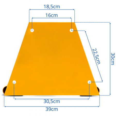 Bariera de parcare pliabila cu incuietoare din otel blocator  41 cm  SN1828 [4]