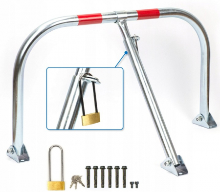 Bariera metalica pentru parcari 43x76 cm cu lacat  SN1804 [12]