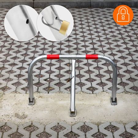 Bariera metalica pentru parcari 43x76 cm cu lacat  SN1804 [3]