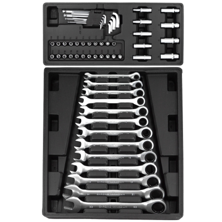 Carucior de Scule Profesional BLACK - Complet Echipat, Dulap de Atelier Mobil cu 6 Sertare, Sistem de Inchidere Centralizata si Frana  BK10502 [2]