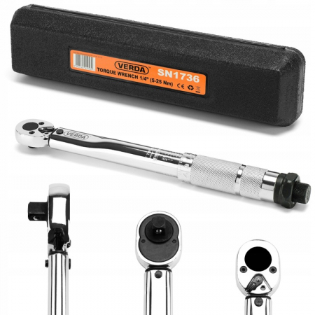 Cheie dinamometrica pentru bujii 1/4" 5-25 Nm in cutie SN1736 [2]