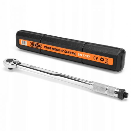 Cheie dinamometrica pentru roti de 1/2" certificat de calibrare 28-210 Nm in cutie  SN1737 [4]