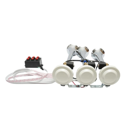 Claxon Muzical Pneumatic 145 dB | 3 Goarne Cromate Premium | 6 Melodii Selectabile [2]