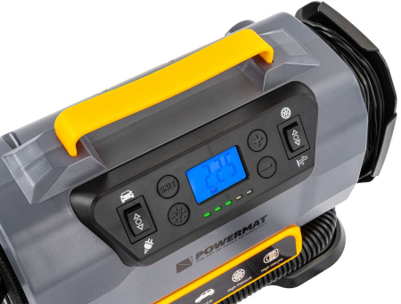Compresor Auto POWERMAT 10 Bar, 35 l/min, Alimentare 230V/12V, Ecran LCD, Lanternă LED [4]
