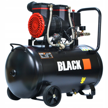 Compresor de Aer Fara Ulei Bilindru BLACK 50L, Putere 1500W (2 CP), Debit 220 L/min, Presiune 8 Bar, 2850 RPM, 2 Cuple Rapide, Cod Producator 12881 [8]