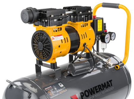 Compresor de Aer Profesional fără Ulei Powermat , 50L, 2.8kW (3.8 CP), 8 Bar, Ultra-Silențios (59 dB) [2]