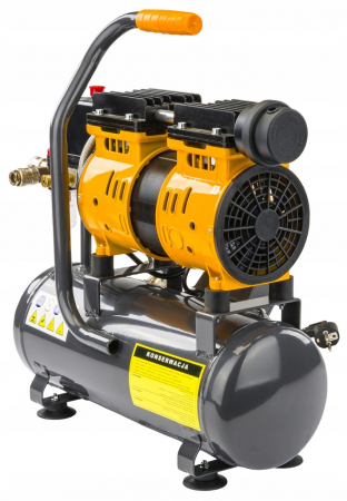 Compresor fara ulei 6L 8bar 150L/min 230V si separator regulator presiune silentios 59dB [6]