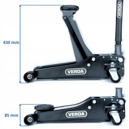 Cric auto hidraulic piston dublu profil redus 3.0T durabil și solid doua tampoane de cauciuc incluse,  SN3023 [5]