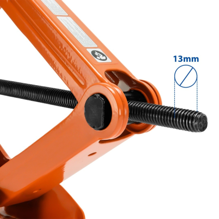 Cric Auto Trapezoidal VERDA SN4576, 2.5 Tone, 100-415 mm, cu Clichet, Cheie Telescopică Roți și Husă [6]