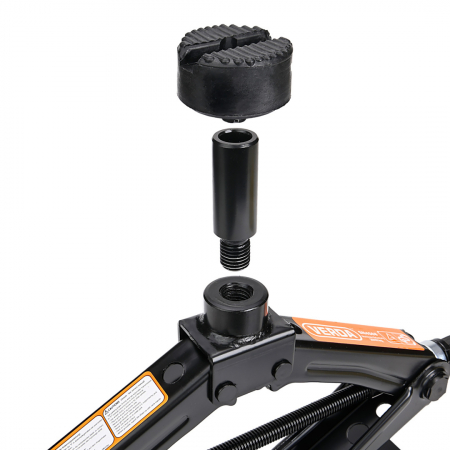 Cric auto trapezoidal Verda Cric foarfeca 2t 104 - 425 mm cu clichet, coloana de otel si suport de cauciuc SN4568 [6]