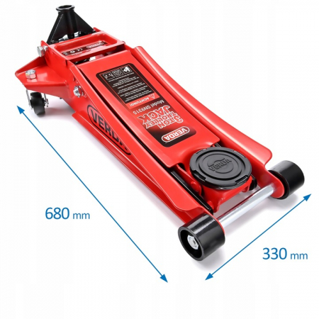 Cric hidraulic 3T cu profil redus cu doua pistoane de la 73 la 500 mm inaltime ridicare rapida SN9315 [6]