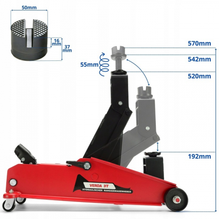 Cric hidraulic pentru SUV auto 3T   192-530MM   SN3063 [1]