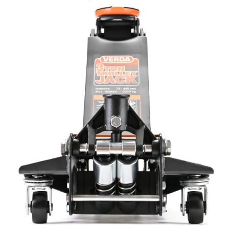 Cric hidraulic profesional Verda 3T profil redus – 2 pistoane, atelier și garaj [4]