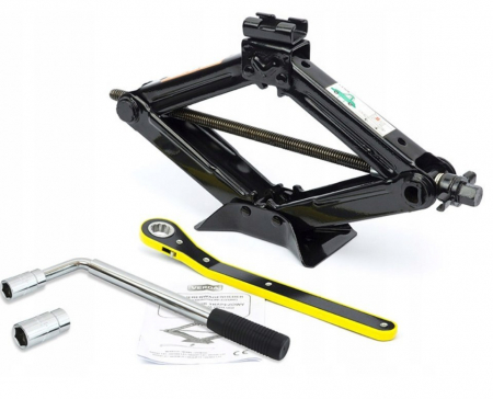 Cric trapezoidal 2T 105-410mm cu clichet si o cheie telescopica pentru roti SN4549 [3]