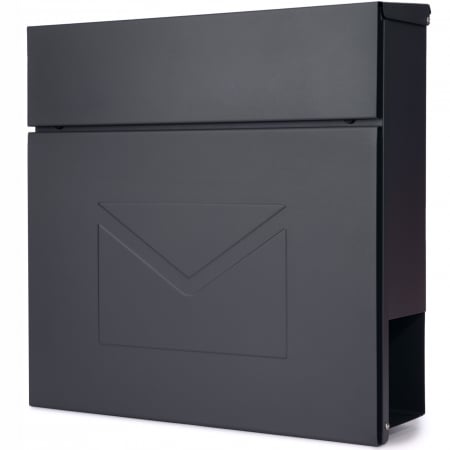 Cutie Postala Antracit cu Suport Ziare – Design Modern pentru Scrisori si Presa, Ideala pentru Casa [1]