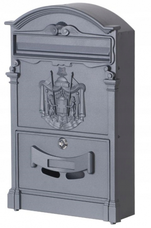 Casa si Gradina - Cutie postala culoare antracit  din otel si aluminiu Stil retro european SN3663-5