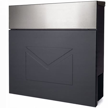 Cutie Postala din Inox cu Compartiment Ziare – Design Elegant, Montaj Usor SN3691-1 - ANTRACIT [8]