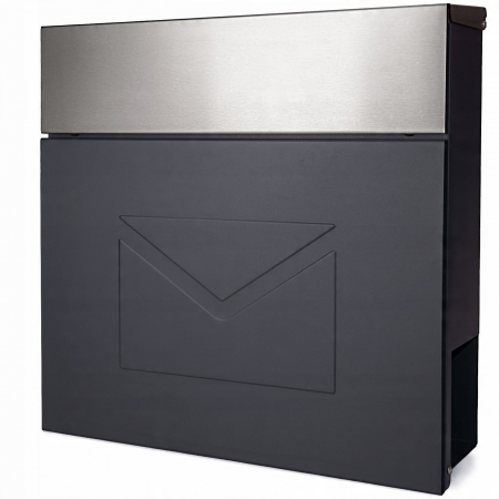 Cutie Postala Antracit cu Suport Ziare – Design Modern pentru Scrisori si Presa, Ideala pentru Casa [8]