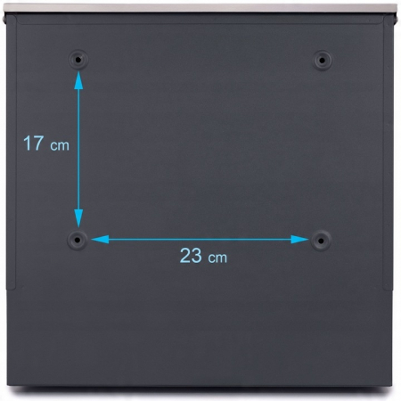 Cutie Postala Antracit cu Suport Ziare – Design Modern pentru Scrisori si Presa, Ideala pentru Casa [7]