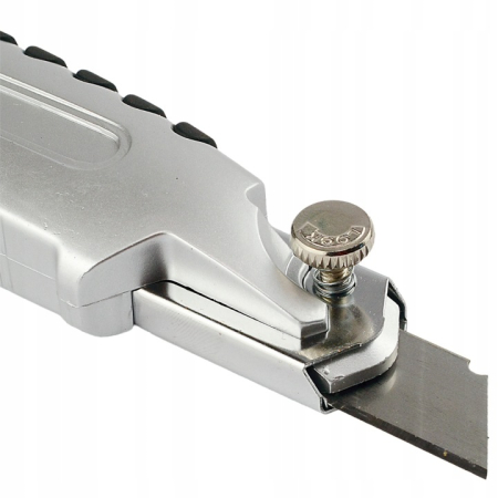 Cuțit Profesional Metalic 18mm BLACK, Auto-Încărcare, Mâner Cauciucat + 5 Lame Rezervă [2]