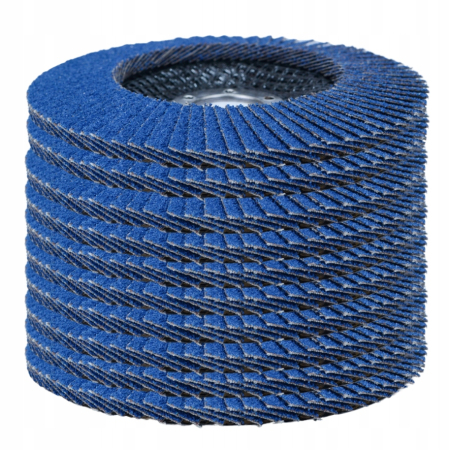 Disc Lamelar Frontal 125mm, Granulatie P40, Abraziv Premium din Zirconiu, Prindere 22.23mm, Viteza Maxima 13300 RPM, pentru Slefuire Otel, Inox, Lemn si Metal, [2]