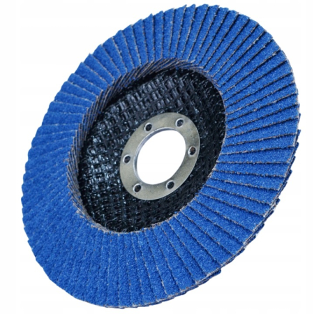 Slefuitoare - Disc Lamelar Frontal 125mm, Granulatie P40, Abraziv Premium din Zirconiu, Prindere 22.23mm, Viteza Maxima 13300 RPM, pentru Slefuire Otel, Inox, Lemn si Metal,
