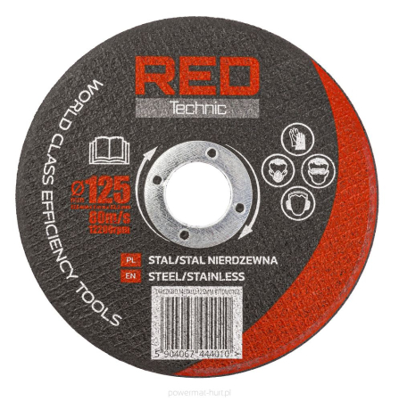 Aparate de Sudura si Accesorii - Discuri de Taiere Corindon RED TECHNIC 125 mm | Taiere Ultra-Rapida si Precisa a Metalului  125x1 mm