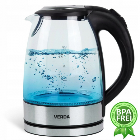 Fierbător ceainic electric din sticlă fără fir perfect pentru cafea, ceai si mancare instant! 1,7 L  2200W  SN0617L [3]