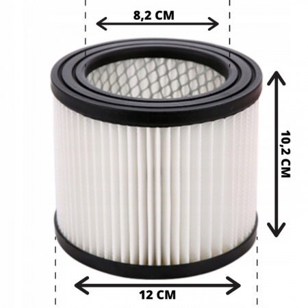 Filtru Hepa pentru aspiratoare de cenusa seminee sobe si centrale termice  diametrul interior 8,2 cm diametru exterior:  12 cm [2]