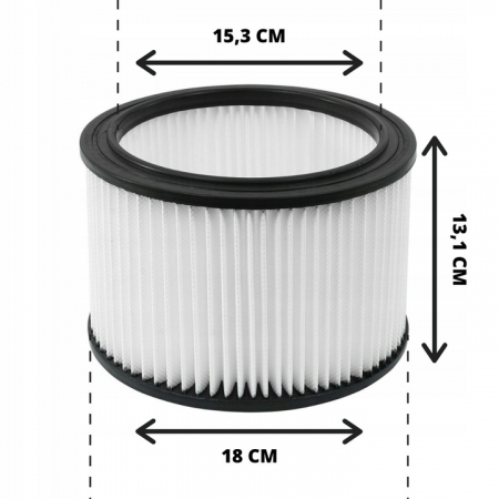 Aspiratoare - Filtru Hepa pentru aspirator industrial SN196 (7) diametrul interior 15,3  cm diametru exterior 18 cm