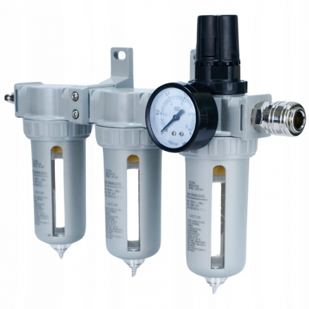 Compresoare si accesorii compresoare - Filtru separator reductor de aer conectori rapizi pentru protectia sistemelor pneumatice