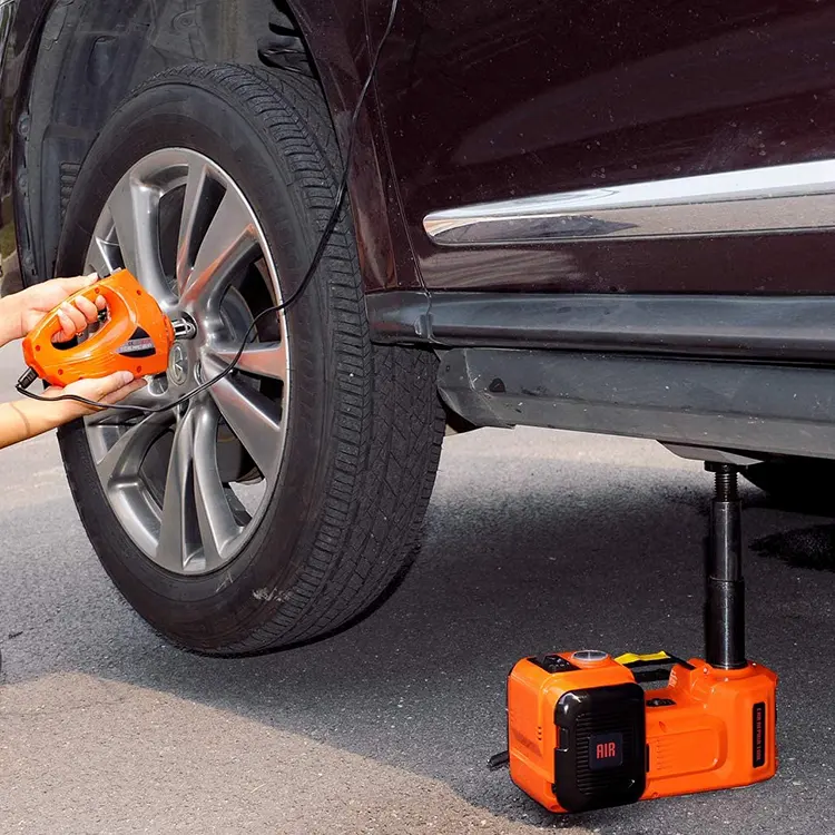 Kit cric electric pentru mașină 12V  5 tone si cheie impact demontare roti [4]