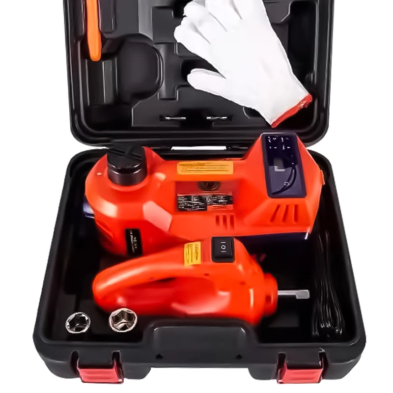 Kit cric electric pentru mașină 12V  5 tone si cheie impact demontare roti [2]