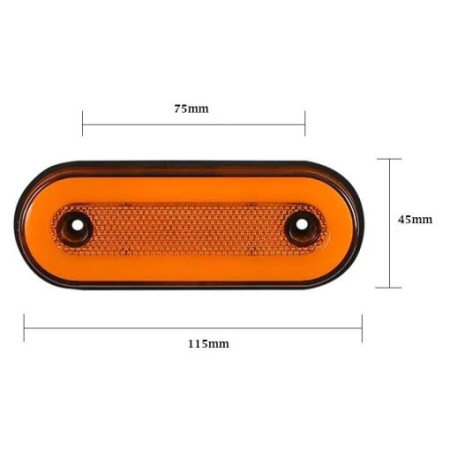 Lampă Laterală LED Galbenă (21 LED) – Contur și Semnalizare, 12V-24V [2]