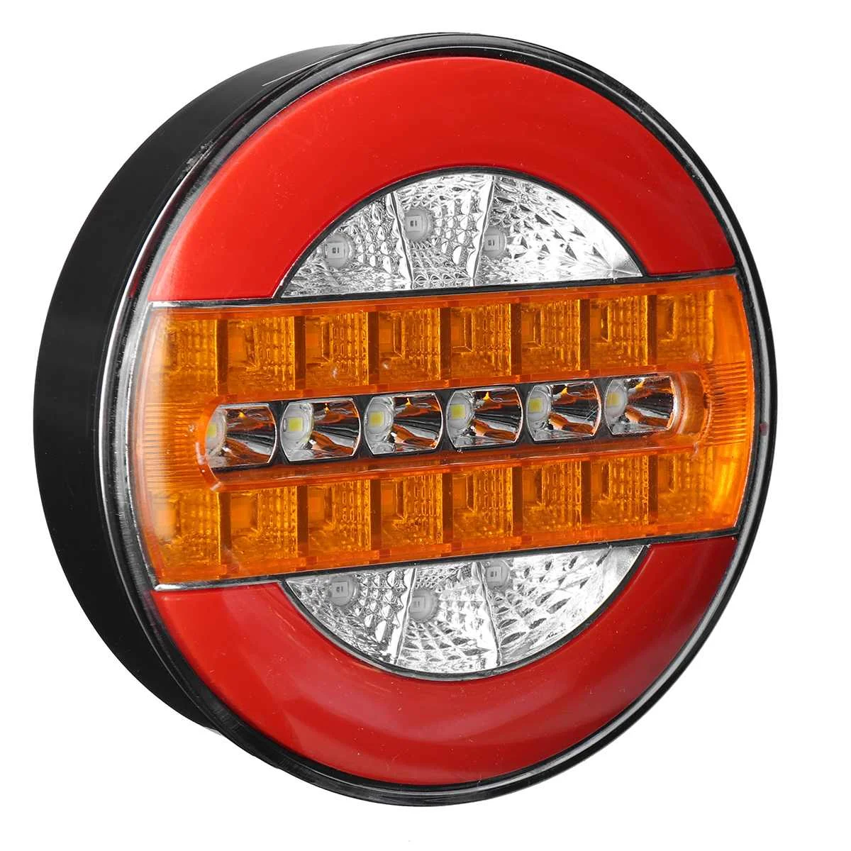Accesorii Auto - Lampa rotundă cu LED pentru camion sau remorcă, cu un diametru de 139 mm, 12-24V 5 functii cu semnalizare dinamica