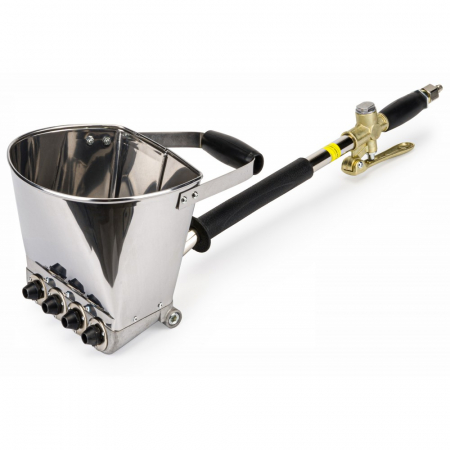 Masina de tencuit pneumatica din inox, pentru pereti, 4 duze metalice, rezervor 3L [4]