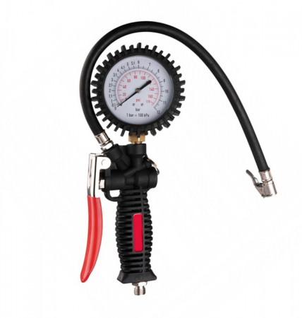 Compresoare auto - Pistol de umflat roti cu manometru 0-12 bari debit de aer - 100 l/min