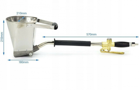 Pistol pneumatic  de tencuit profesional 4 duze metalice cu filet SN0309 [5]